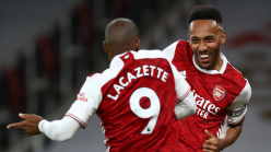 Arsenal duo Aubameyang and Lacazette to miss Everton match