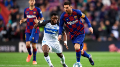 Wakaso shares his emotions with a fan after Alaves exit