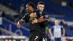 Brighton and Hove Albion 0-5 Manchester City: Sterling hits hat-trick as visitors run riot