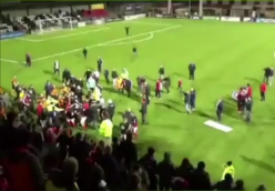 VIDEO: Huge brawl erupts as team celebrate trophy win