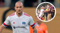 Hamburg player Leistner given three-match ban for entering crowd and attacking fan following cup defeat