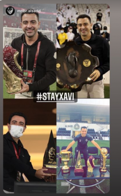 #XaviStay - Al-Sadd share fan posts begging manager not to leave for Barcelona