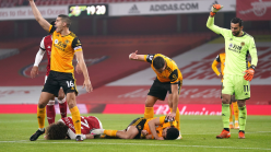 Wolves star Jimenez stretchered off with head injury after clash with David Luiz