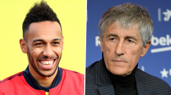 Setien confirms Barca are looking for a striker amid Aubameyang links