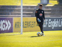 New Manchester City goalkeeper Ederson joins Brazil training