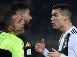 Ronaldo sees yellow for bump after netting Juve